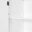Lit escamotable simple en bois avec meuble télé, 2 tiroirs, tablettes et armoires, blanc-90825650