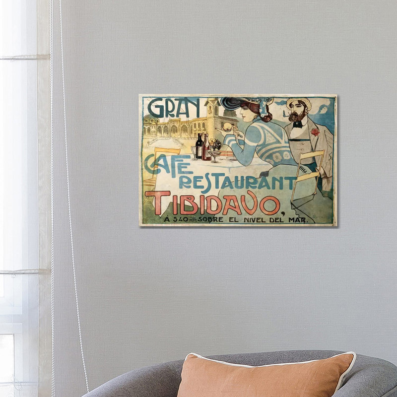 Gran Café Restaurant - Wrapped Canvas Print, 66.04 cm H x 45.72 cm W x 3.175 cm D
