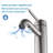 ADA Compliant Single Hole Bathroom Faucet - 6.57" High Stainless Steel Waterfall Faucet-121291023