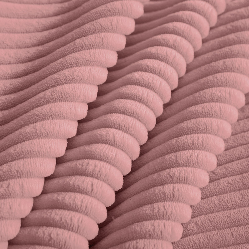 Martha Ottoman Corduroy -Pink, Pink