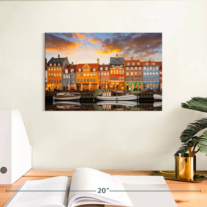Nicci illuminé le canal de Nyhavn, H 8 po x l 12 po