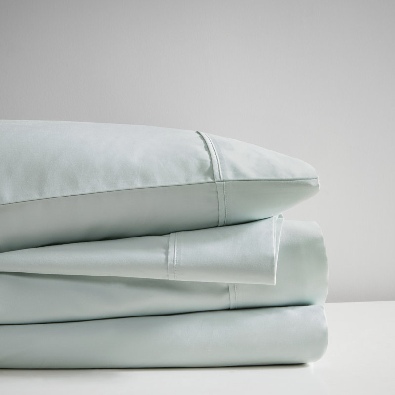 Ensemble de draps 4 pièces 600 fils, Double, Écume de mer