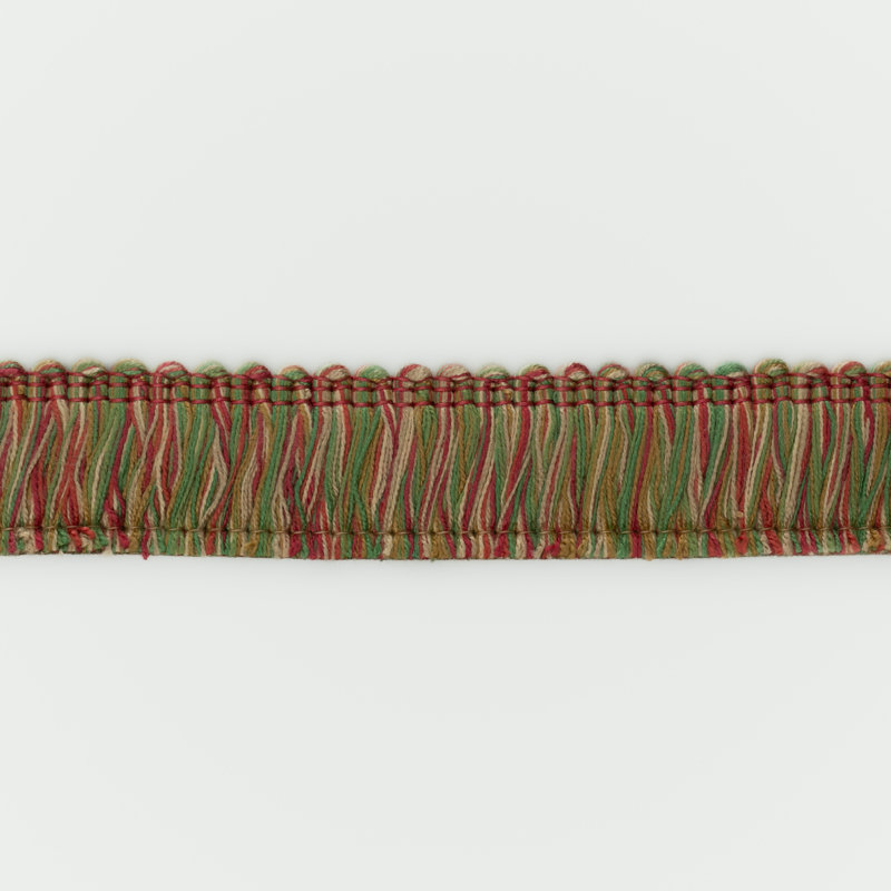 Perandor Cut Fringe Fabric, Rose/Green