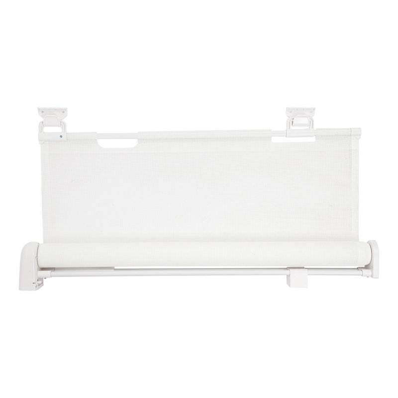 Barrière pour animaux rétractable pour escalier, couloir, chambre à coucher, Blanc
