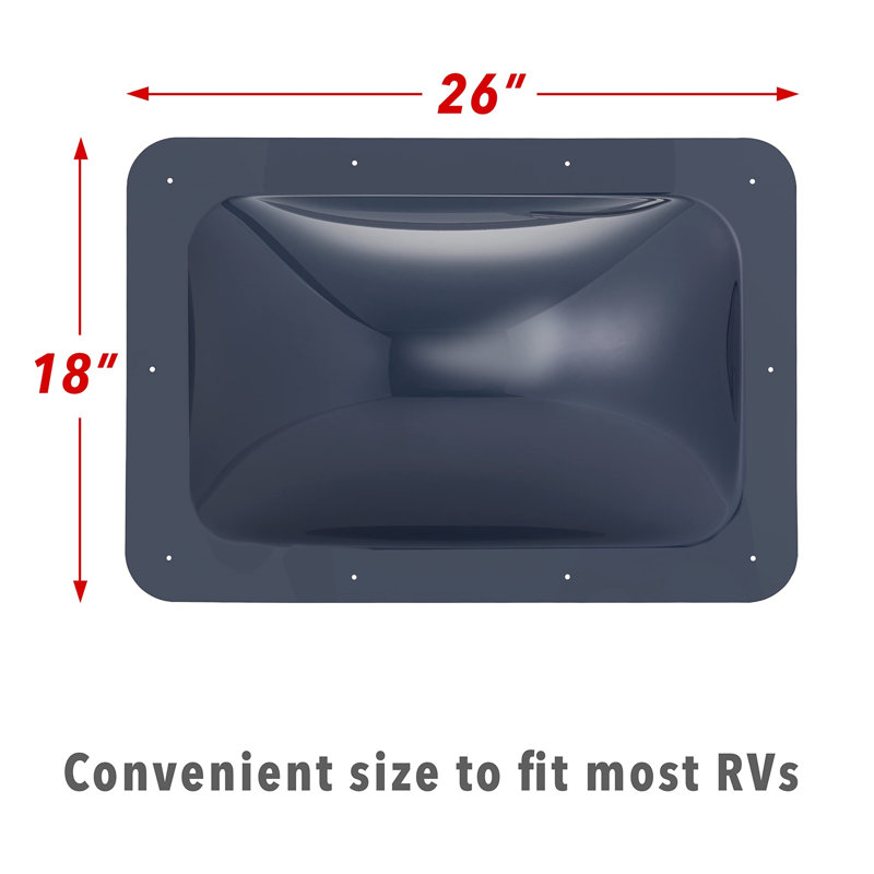 Hike Crew RV Skylight - RV Skylight Replacement Cover, 18” x 26” Fits Most RV Openings, Smoke