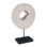 Eroded Wood Circle Sculpture on Stand