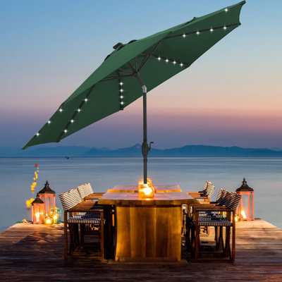 Joice 10' Lighted Beach Umbrella