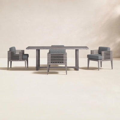 Aerilyn 82" Eucalyptus Patio Dining Set