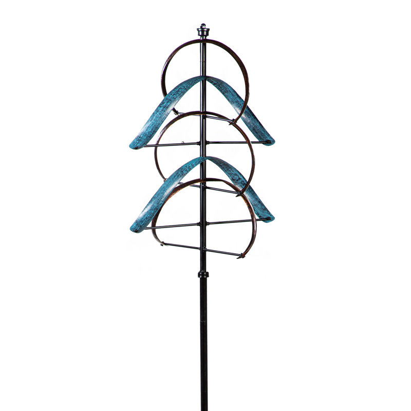Metal Wind Spinner, Towering Semicircle, 80"H