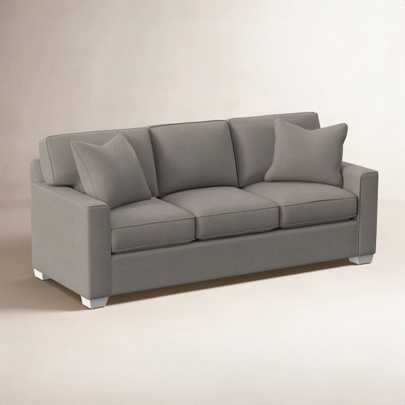 Frye Upholstered 81'' Sofa, Frost White, Elite Chocolate