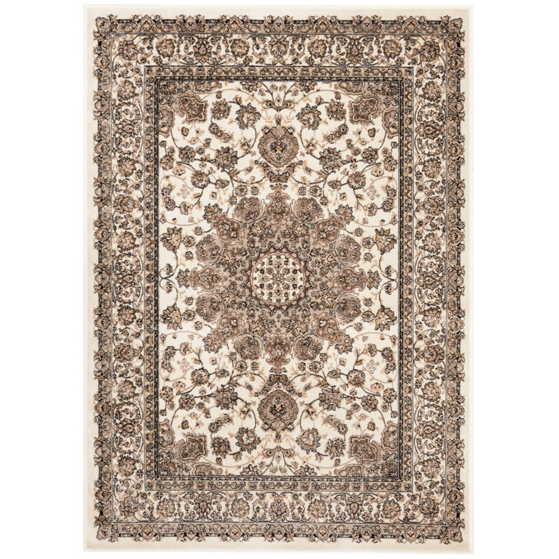 Carolus Viscose Pile Oriental Rug, Rectangle 3'3" x 4'7"