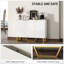 Buffet avec tablettes réglables, armoire moderne, blanc