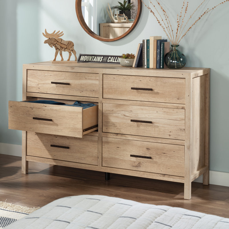 Oglesby 55.83'' W 6 - Drawer Dresser, Prime Oak