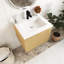 Meuble-lavabo mural 24 po MDF avec plateau en chêne jaune