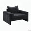 Fauteuil surdimensionné rembourré en chenille avec accoudoirs larges-651044840