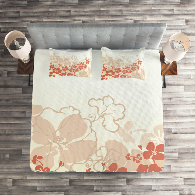 Bunny Coastal Polyester Floral Coverlet