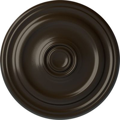 Médaillon de plafond Endurathane Medea, DE 16 1/2 po x P 3 7/8 po x P 1 1/2 po (convient aux auvents jusqu'à 5 3/8 po), finition or pâle peinte à la main