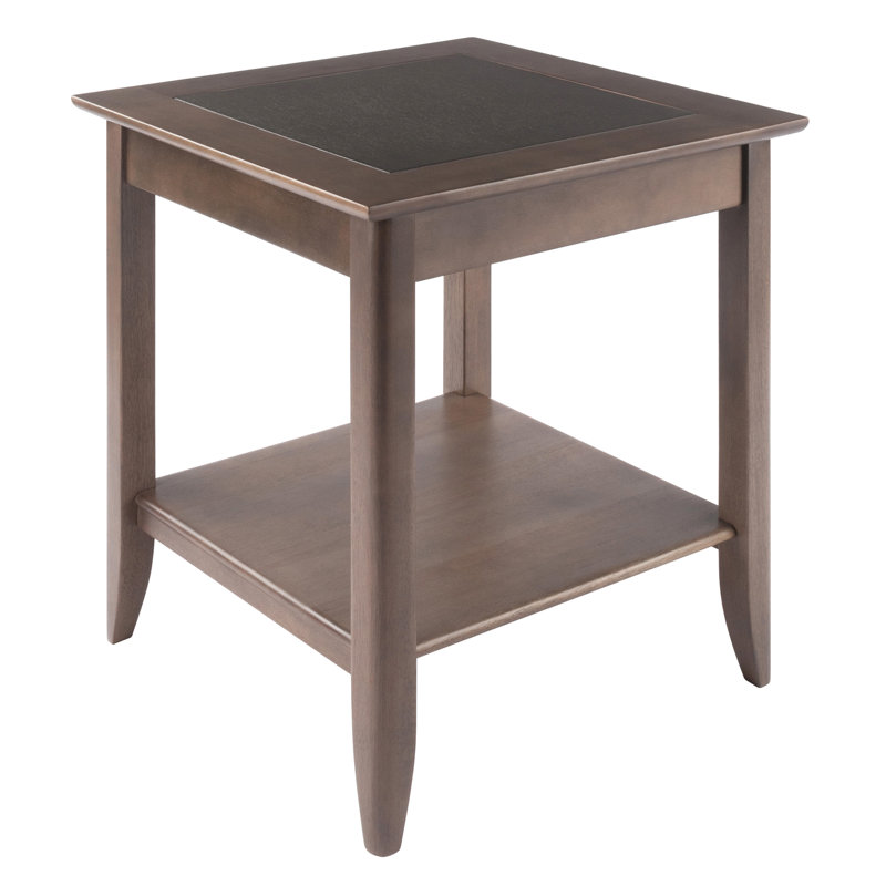 Table de bout en bois Santino, gris huître