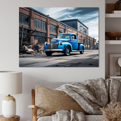 " Blue Pickup Truck Industrial Drive I "
