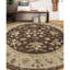 Tapis brun et crème de haute qualité noué à la main