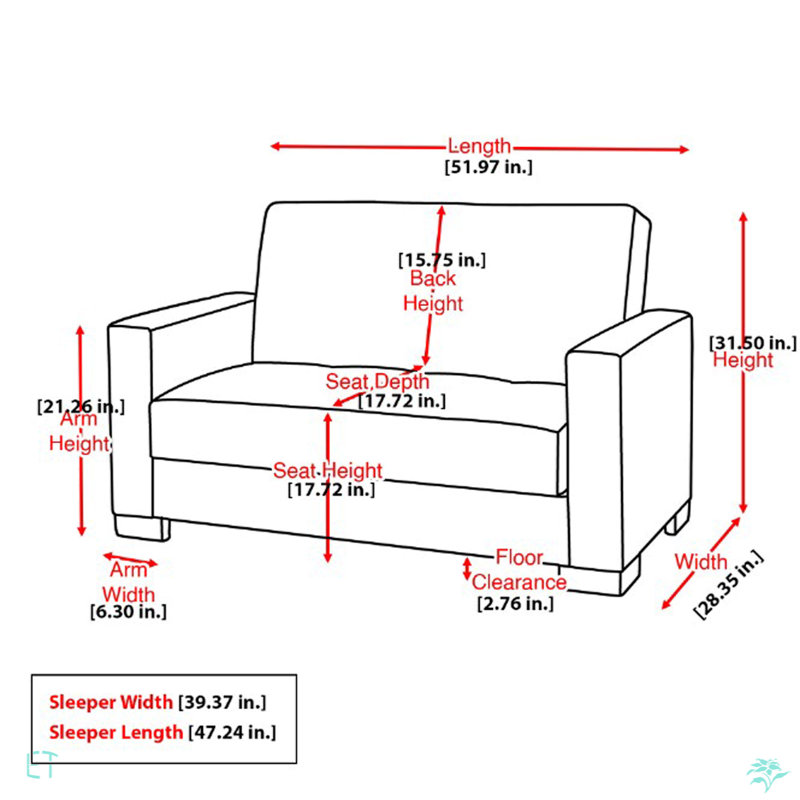 Causeuse convertible avec rangement Loveseat Sofa Collection, Chenille noir, Brun