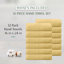 Ensemble de serviettes de bain 100% coton 100% coton Zorb Twist 500 g / m² Robbin de Home Weavers, 16 po x 24 po (12) (12 serviettes à main), jaune-130204315-130204318