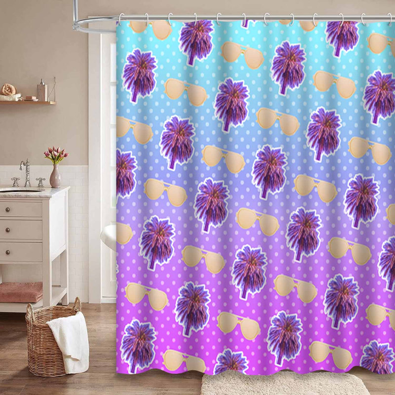 Rideau de douche avec 12 crochets, L 72 po x l 78 po