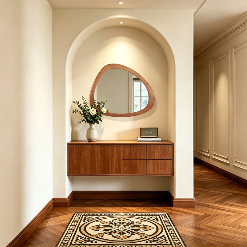 Miroir d'appoint Cotesfield, 23 po x 19 po, Noyer