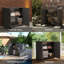 Storage Cabinet With 1 Shelf - Waterproof UV-Resistant 33.5×15.1×34.3 In (Black)-123436024