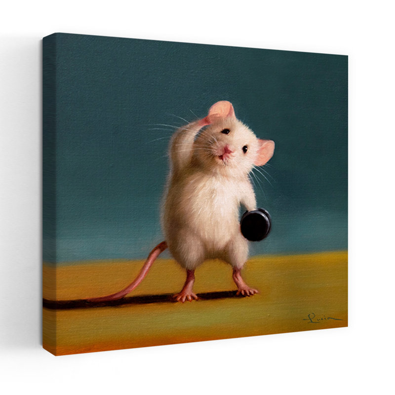 Gym Rat debout, art urbain contemporain, H 24 po x l 24 po