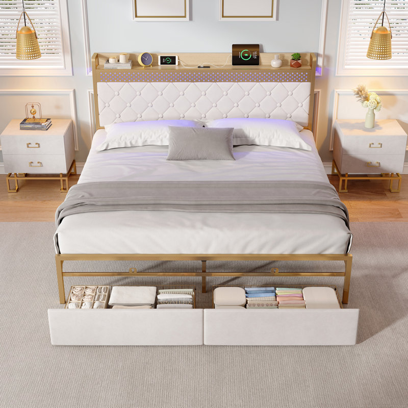 Metal Storage Bed