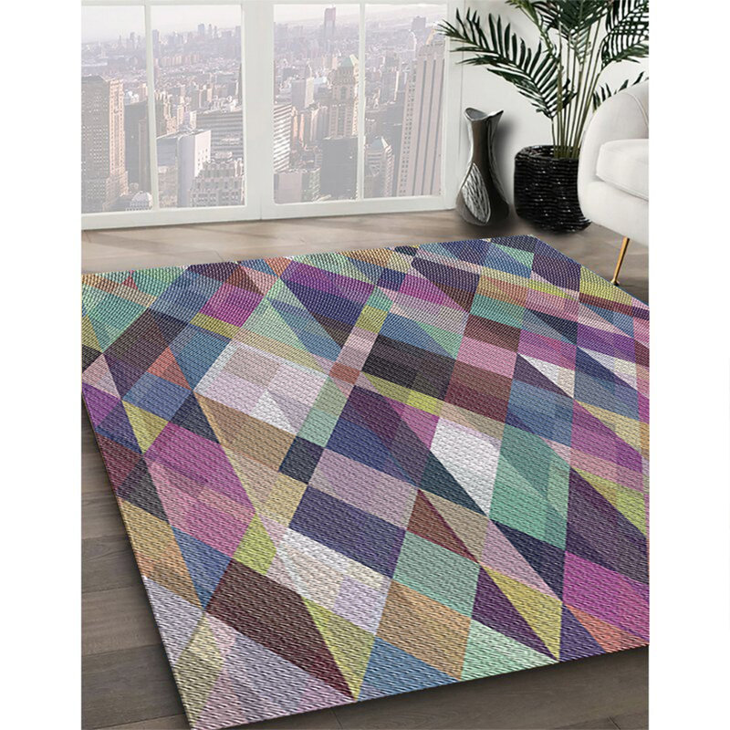 Geometric Indoor Rug, Square 8'