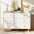 Baby Dresser for Nursery, Kids, and Bedroom – 6 Drawer White Wood Dresser with Solid Wood Legs, White, Storage for Clothes and Baby Essentials