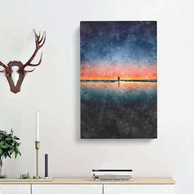 Standing Beneath The Moon - Wrapped Canvas
