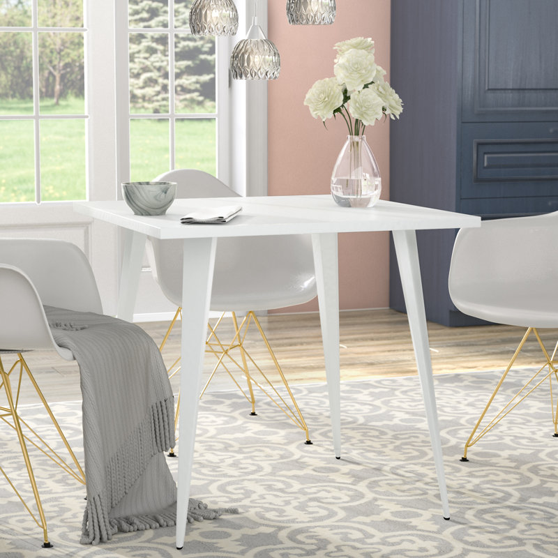 Cephei Square Dining Table, White