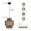 Noirmoutier 1 - Light Farmhouse Boho Woven Rattan Pendant