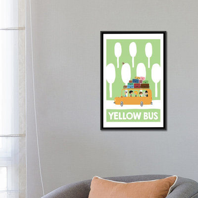 « yellow bus », impression sur toile
