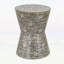 Tabouret de jardin effilé D14x19 Capiz, table d'appoint décorative avec incrustation élégante et design fonctionnel pour l'intérieur