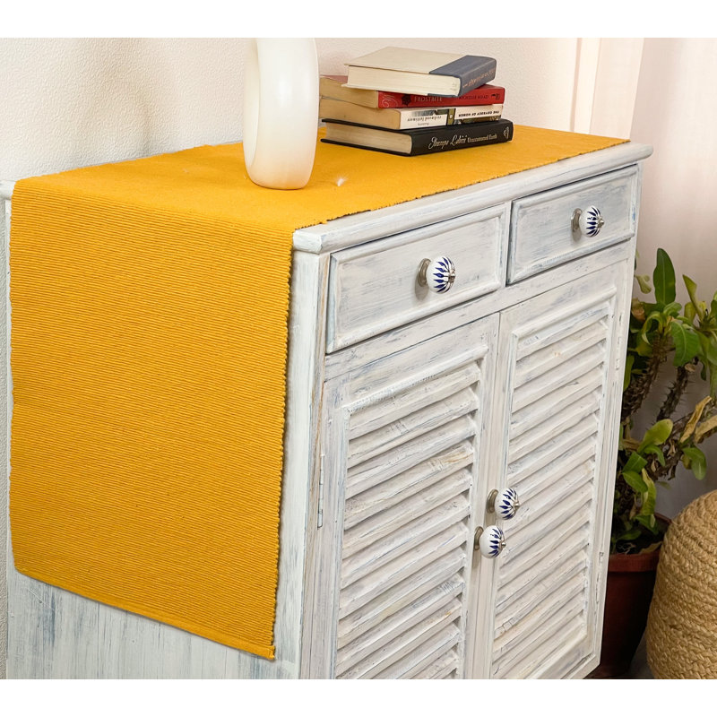 CLASSIC RIBBED TABLE RUNNER, Yellow