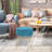 Velvet Round Footstool Ottoman-441920979