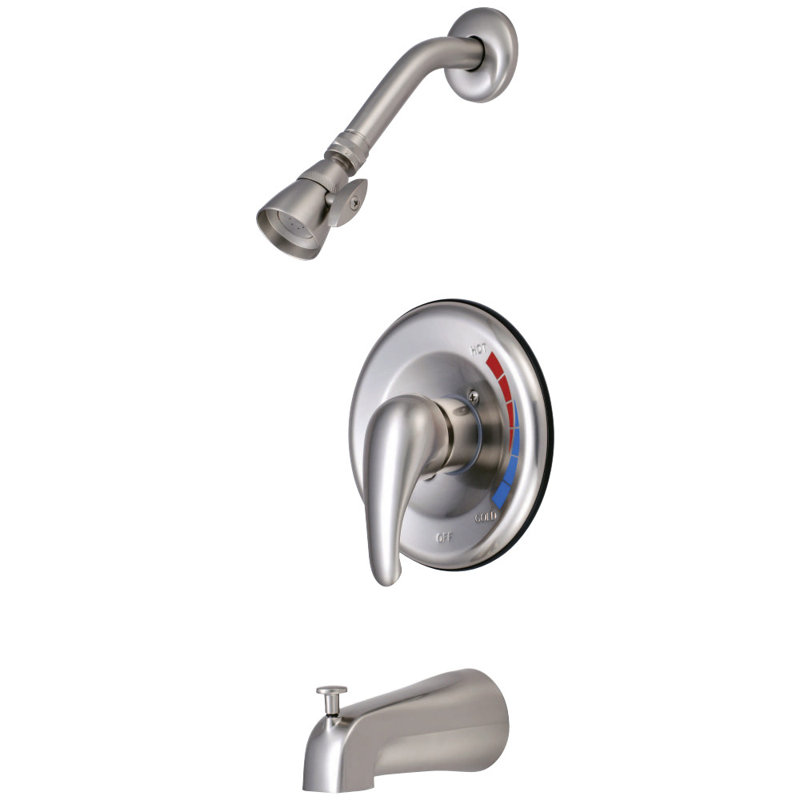 Kingston Brass Chatham Single-Handle Pressure Balanced Tub and Shower Faucet, Brushed Nickel