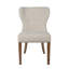 Chaise d'appoint capitonnée en bois massif beige / brun