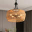 Luminaire suspendu en corde de chanvre naturel Boho, lampe en jute tissée à la main avec chaîne réglable (ampoule non incluse)
