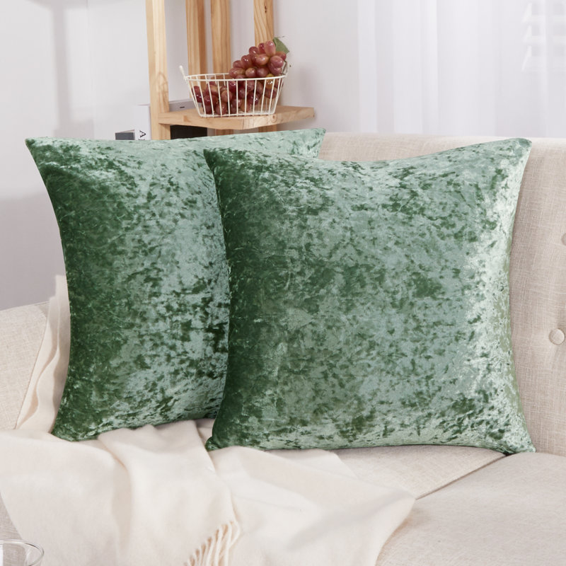 Reversible Pillow Cover, 18" x 18", Green