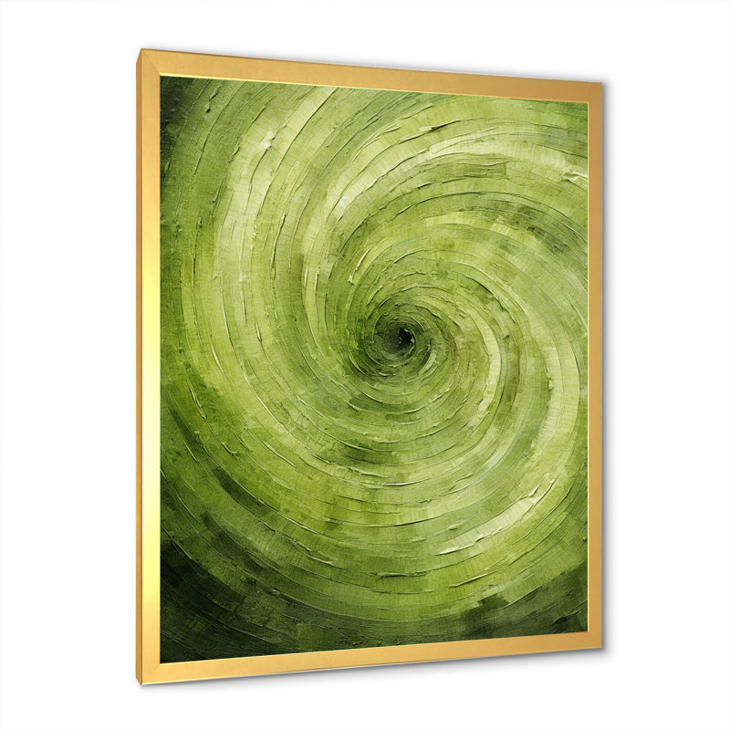 Colleena - abstrait spirales sur toile_106154, Impression dorée sur toile encadrée, H 32 po x l 16 po x P 1 po