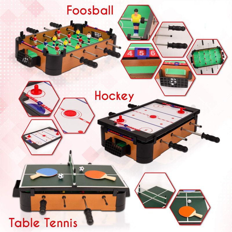 20'' L 3 Game Multi Game Table