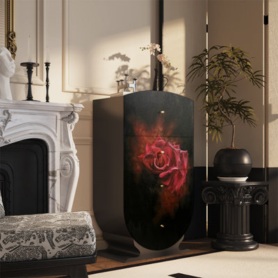 Commode d'appoint vintage rose à 4 tiroirs