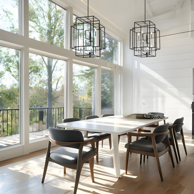 Luminaire suspendu cage 8 lumières pour escalier