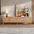 70Inch Modern TV Stand With Rattan Doors For Tvs Up To 80"