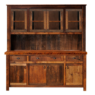 Reclaimed Barnwood 75-inch Buffet & Hutch by Fireside Lodge